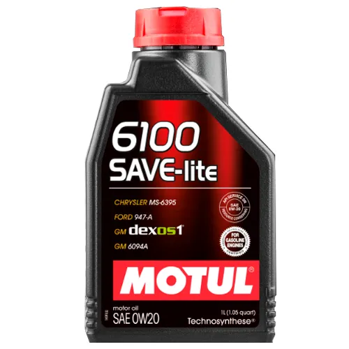 ÓLEO LUBRIFICANTE MOTOR 0W20 SINTÉTICO MOTUL 6100 SAVE-LITE